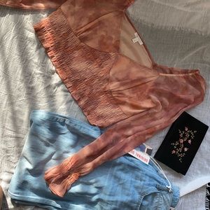 Cute watercolor crop top